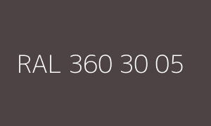Barva RAL 360 30 05
